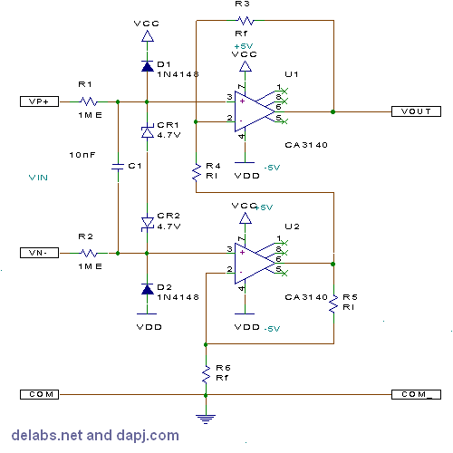 Two Op-Amp Differential Amplifier