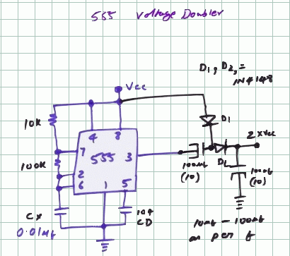 LM555 Voltage Doubler