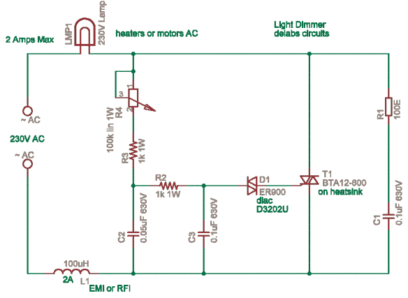 Triac based Lamp Dimmer
            power control