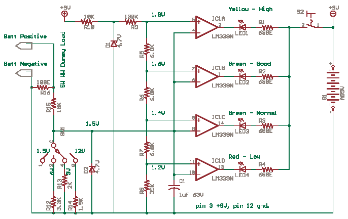 Schematics of delabs: Battery Level Indicator