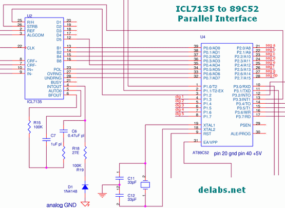 AT89C52 Parallel Interface to ICL7135