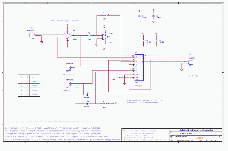 Analog Buffer and Inverter
            Switching with logic