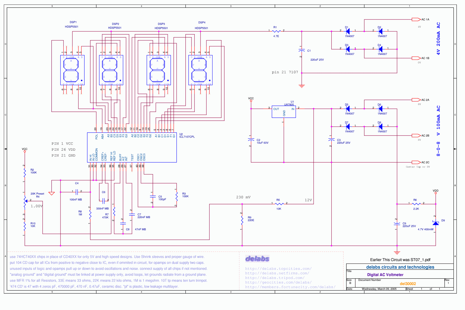 Running Lights with CD4017 – delabs Schematics – Electronic Circuits